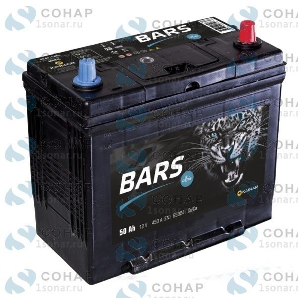 изображение Аккумулятор "Bars Asia" +справа (6СТ-50 АПЗ о.п.) от компании Сонар