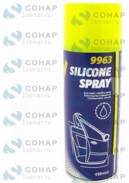 изображение Силиконовая водоотталкивающая смазка для пластика и резины (9963 Mannol Silicone Spray 450 мл. ) от компании Сонар