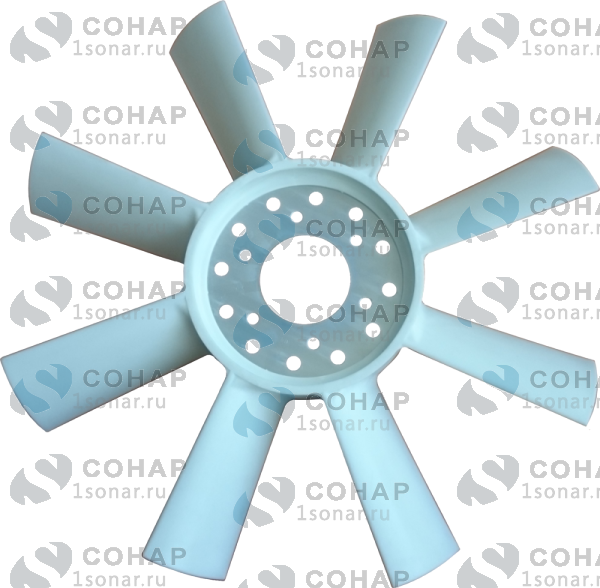 изображение Вентилятор 8 лопастей пластмасса (ИЖКС.632558.006) от компании Сонар
