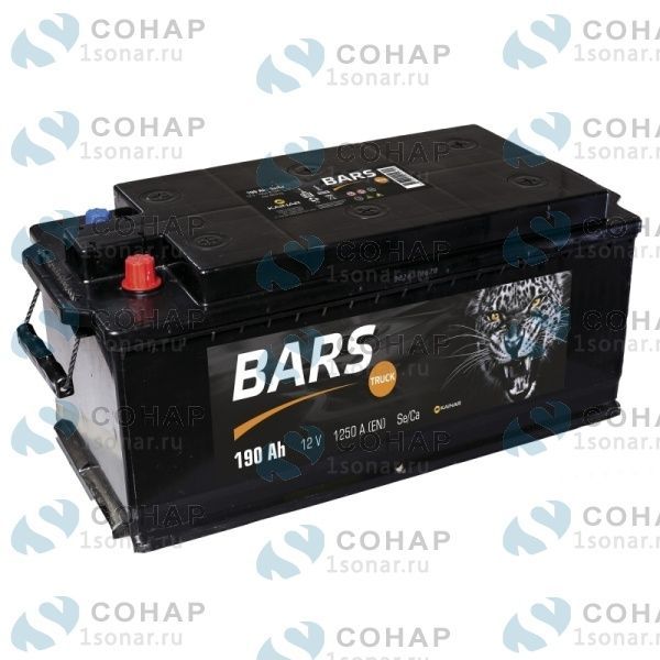 изображение Аккумулятор "Bars" +справа  конус (6СТ-190 АПЗ п.п.) от компании Сонар