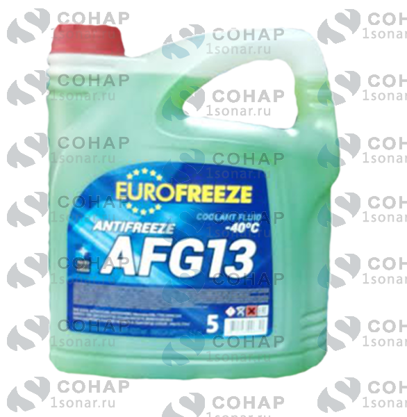 изображение Жидкость охлаждающая низкозамерзающая (Antifreeze Eurofreeze AFG 13 зел. 4,2 л. (4,8 кг)) от компании Сонар