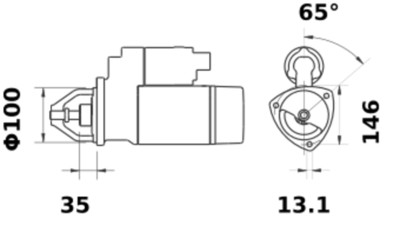 изображение Стартер Д-21, Д-144 Z1660 12V 3KW (MS 320 (AZJ3229, 11130685, 72735948)) от компании Сонар