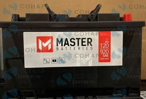 изображение Аккумулятор Master Batteries + справа (6СТ-120) от компании Сонар