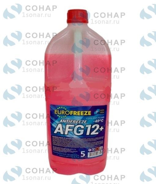 изображение Жидкость охлаждающая низкозамерзающая (Antifreeze Eurofreeze AFG 12+ красн.4,2 л.(4,8 кг)) от компании Сонар
