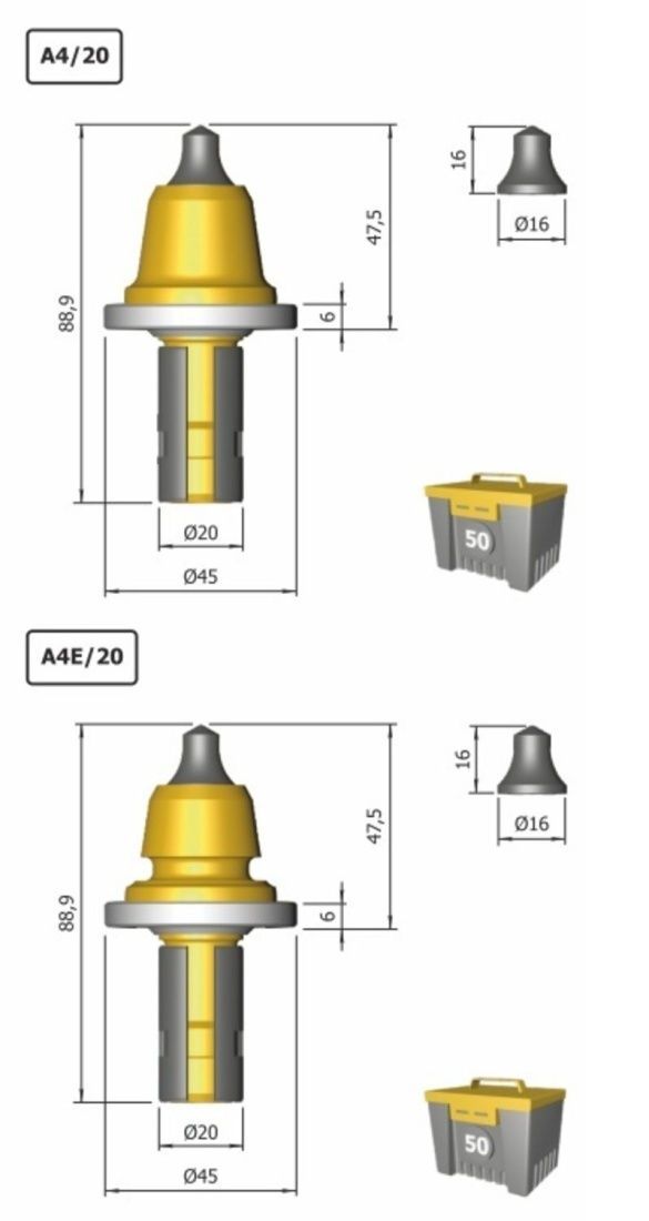 изображение Резец А4/20 (фреза типа 8047А,ФД-400, ДЭМ-121 и др. устанавливаемые на МТЗ) (А4/20) от компании Сонар