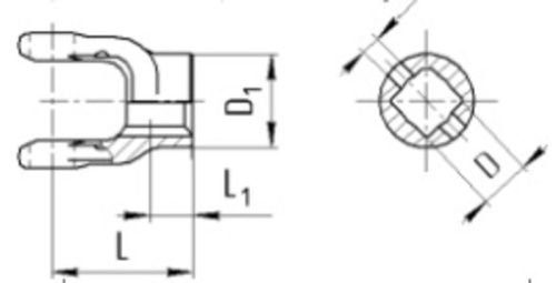 изображение Шарнир (8 х квадрат) (АЛ-400) от компании Сонар